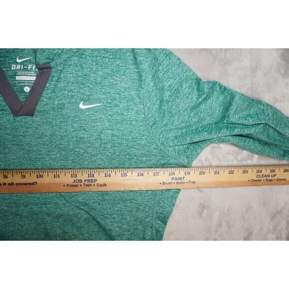 Nike Large Running Hoodie Teal Thumb Loop Finger Covers Pullover L - Picture 10 of 13